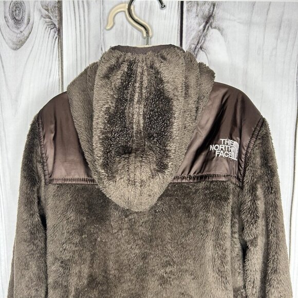 The North Face Denali Jacket Girls Sz S 7-8 Brown Full Zip Fleece Hooded - Picture 6 of 7
